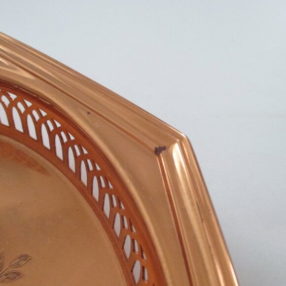 9" Coppercraft Octagon Copper Tray - Picture 5 of 6